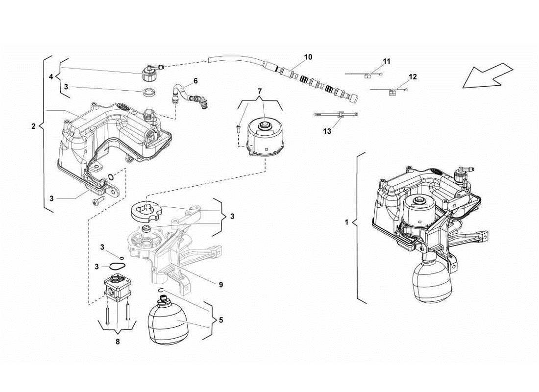 lamborghini gallardo lp560-4s update e-gear valves group part diagram