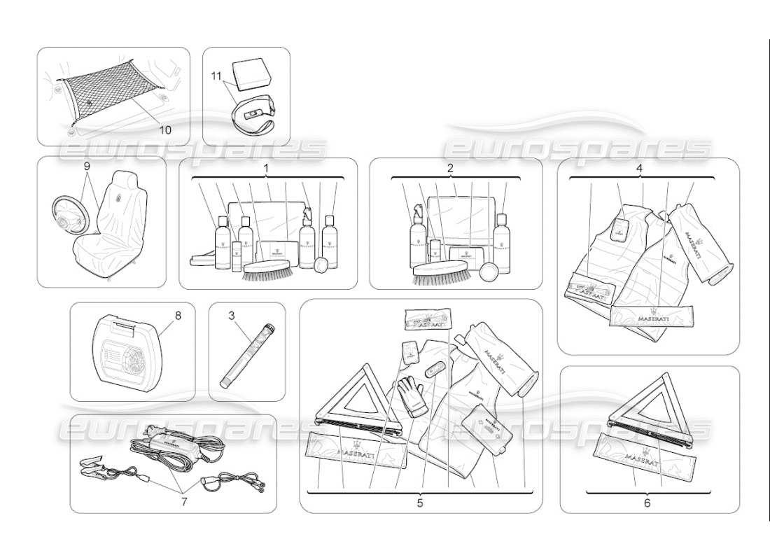 maserati qtp. (2010) 4.7 auto after market accessories part diagram