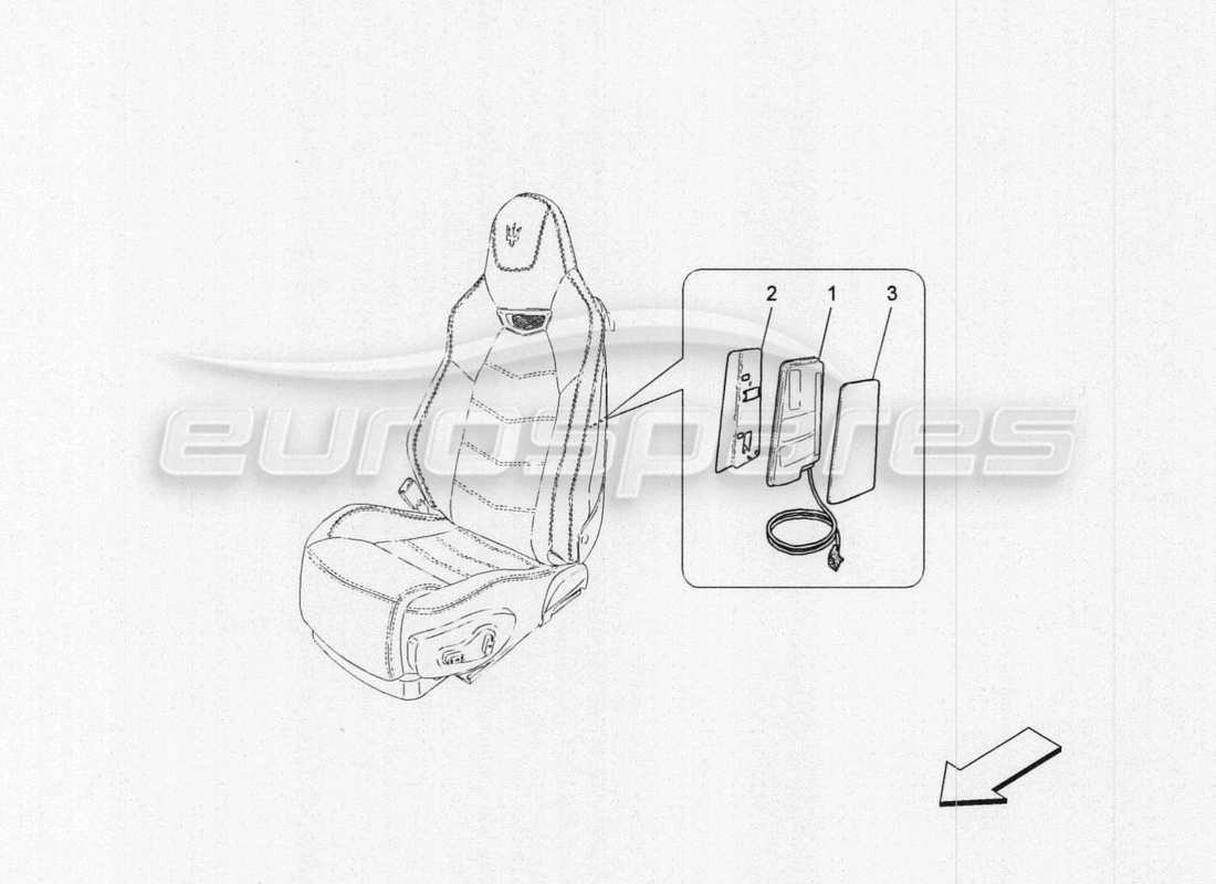 maserati granturismo special edition front side bag system parts diagram