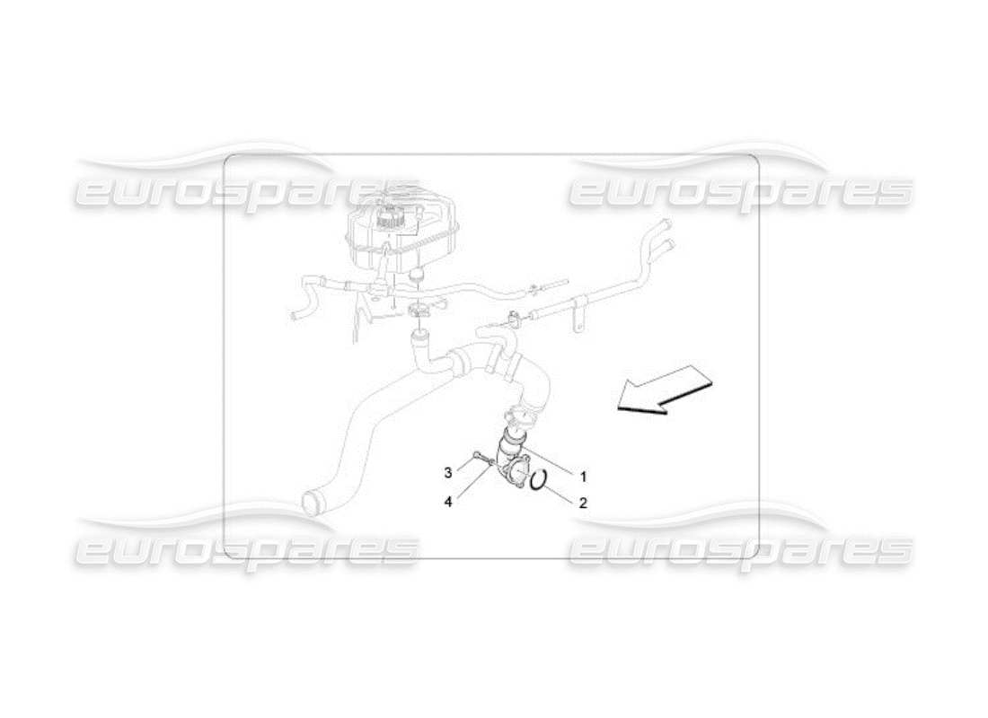 maserati qtp. (2005) 4.2 cooling system: water pump part diagram