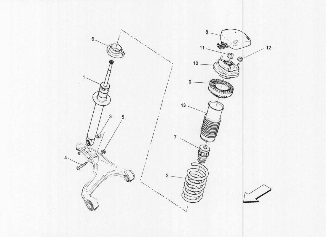 maserati qtp. v6 3.0 bt 410bhp 2wd 2017 front shock absorber devices parts diagram