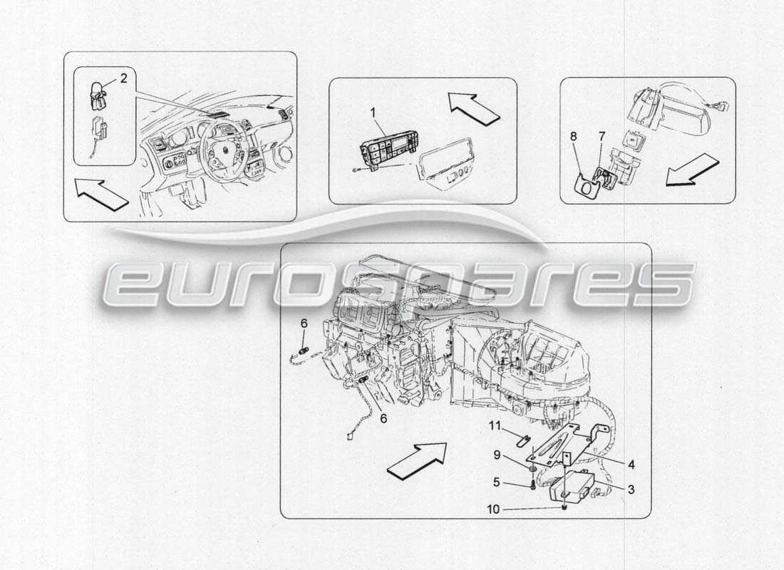 maserati grancabrio mc centenario air conditioning - electronic management part diagram