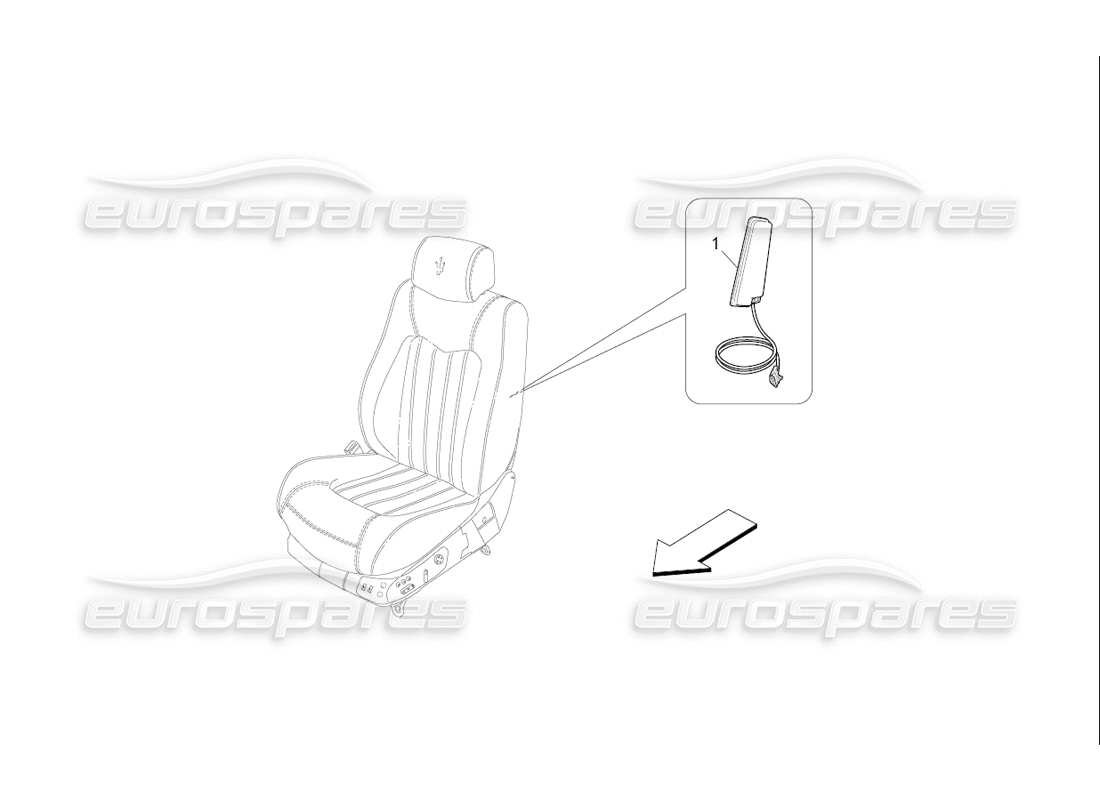 maserati qtp. (2006) 4.2 f1 front side bag system part diagram