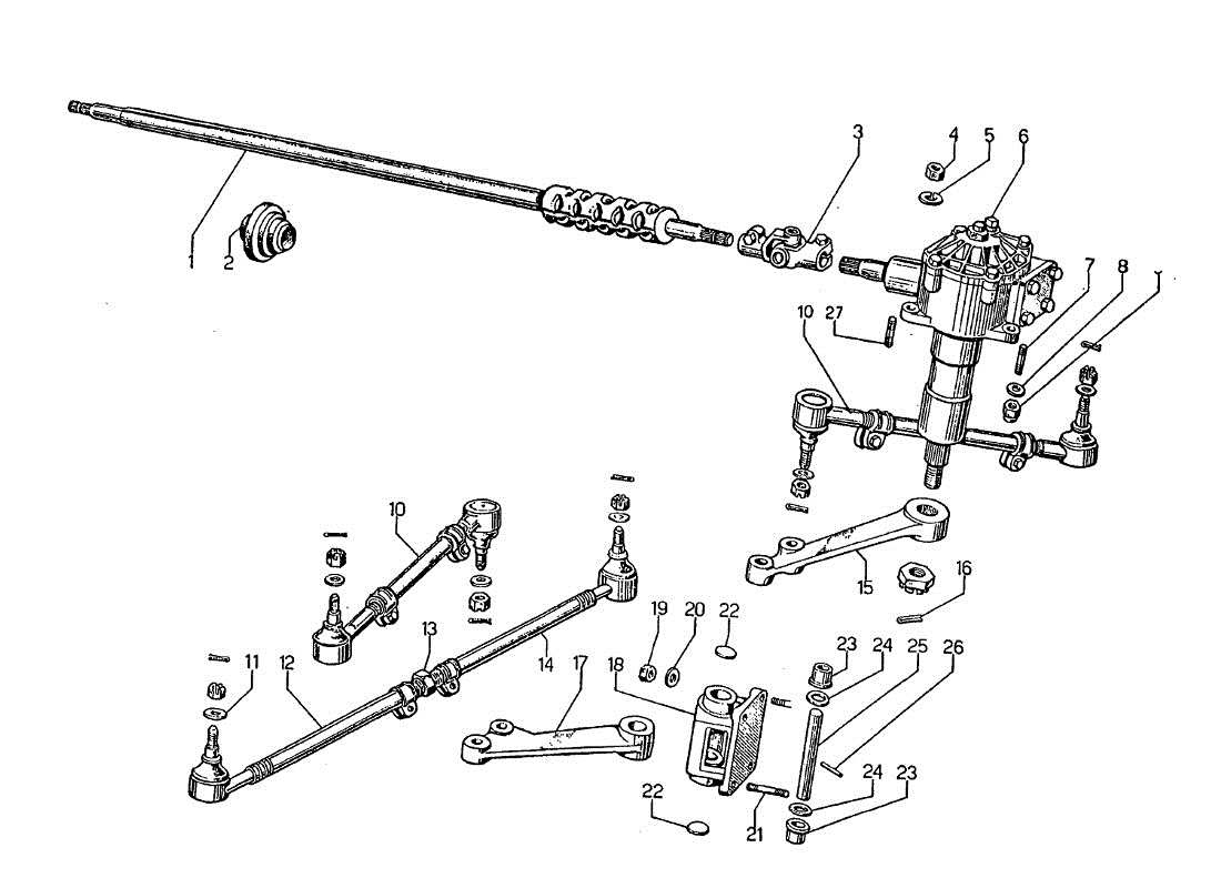 lamborghini jarama steering parts diagram