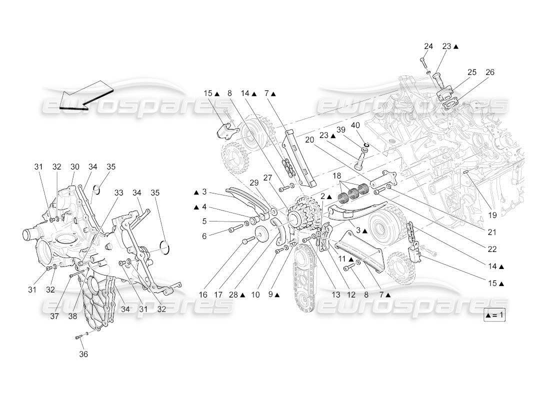 maserati qtp. (2011) 4.2 auto timing parts diagram