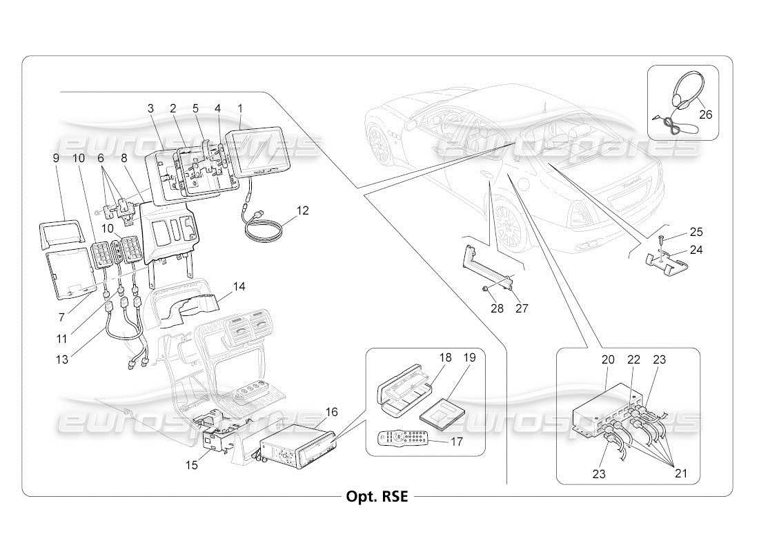 maserati qtp. (2011) 4.7 auto it system parts diagram
