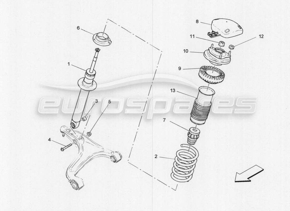 maserati qtp. v8 3.8 530bhp 2014 auto front shock absorber devices parts diagram