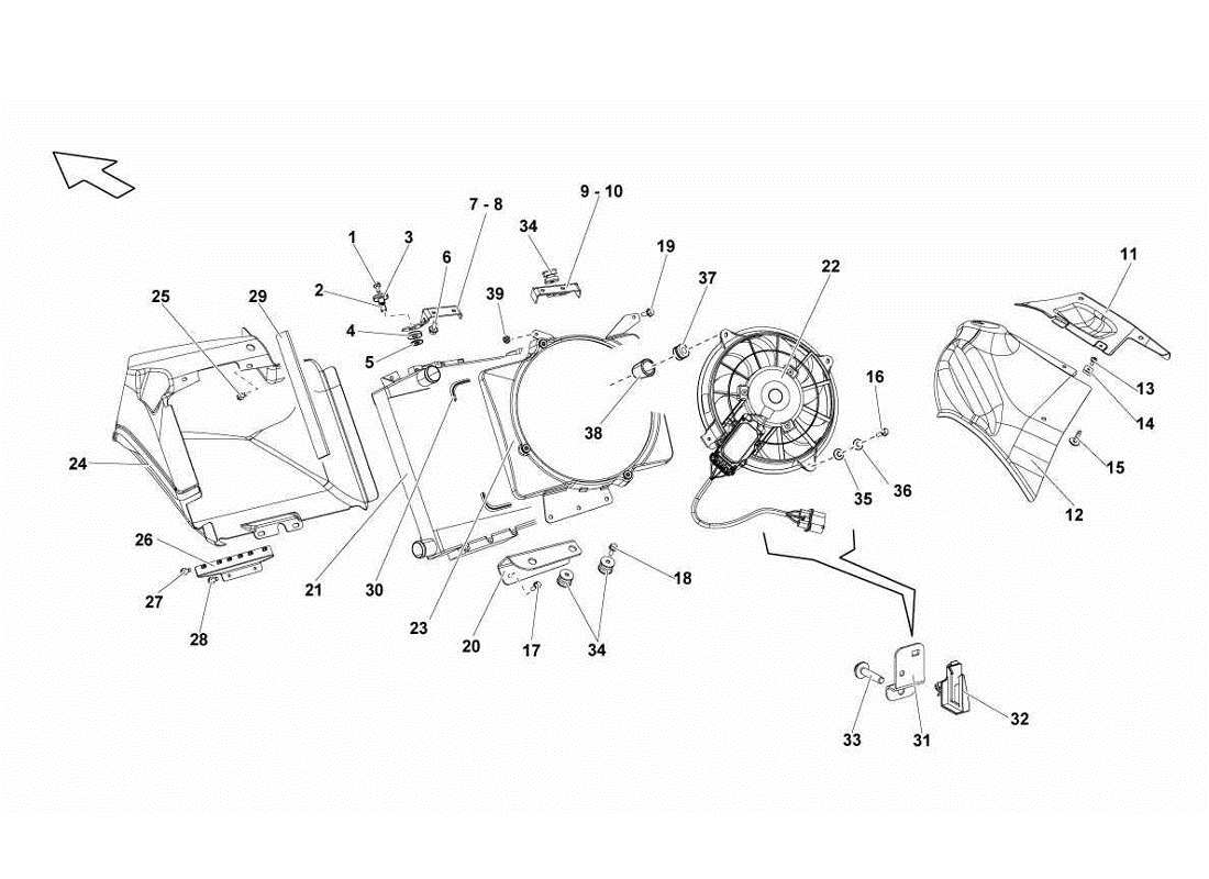 lamborghini gallardo lp560-4s update water cooling system part diagram