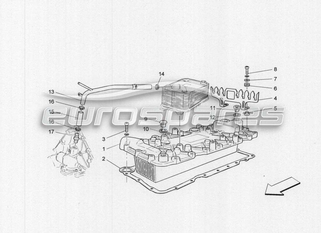 maserati grancabrio mc centenario heat exchanger part diagram