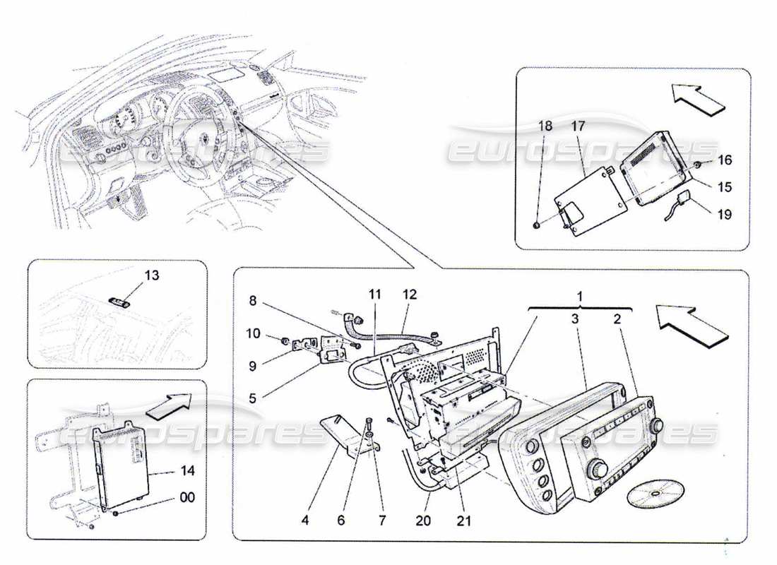 maserati qtp. (2010) 4.7 it system part diagram