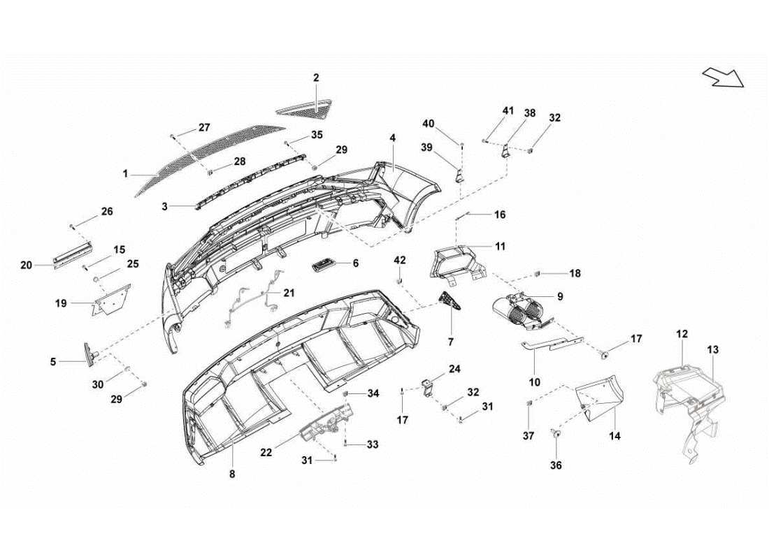 LAMBORGHINI GALLARDO STS II SC REAR BUMPERS PART DIAGRAM lamborghini gallardo sts ii sc rear bumpers part diagram