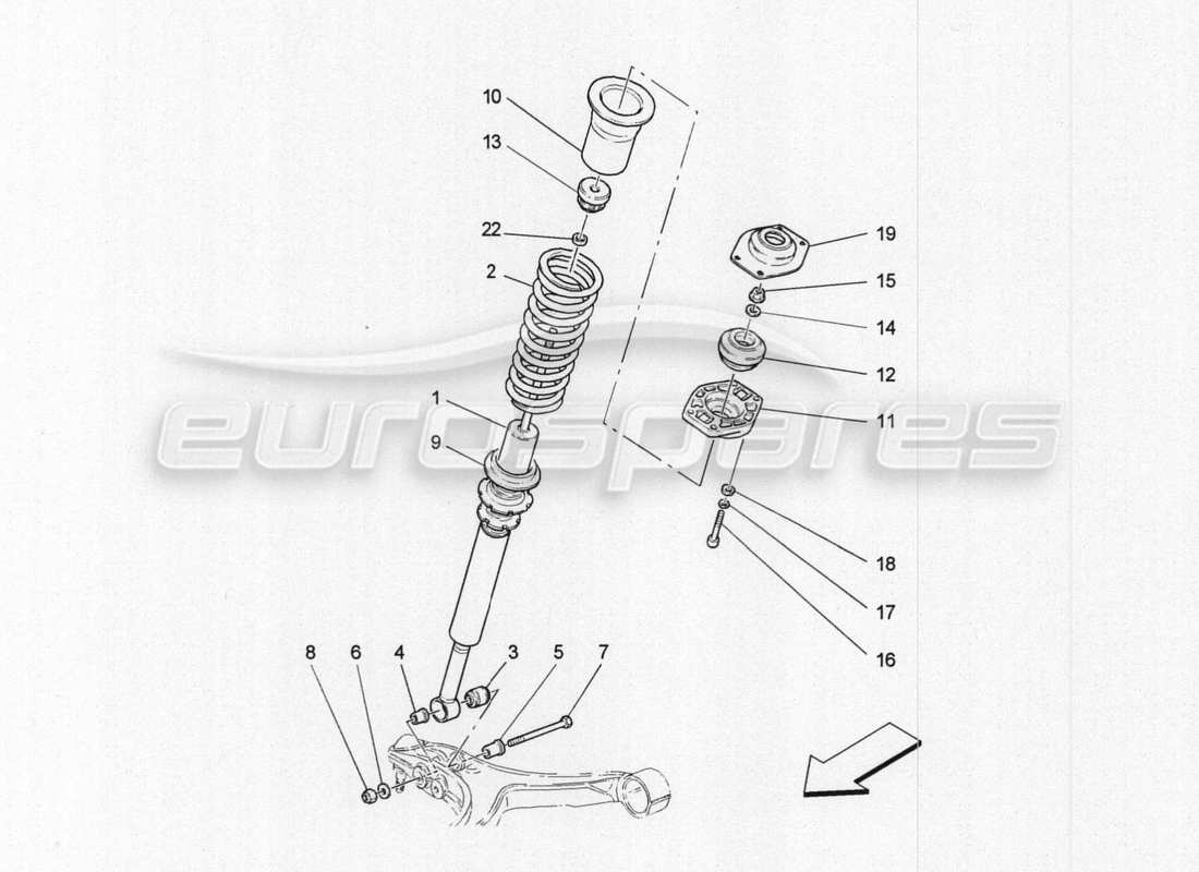 maserati granturismo special edition front shock absorber devices parts diagram