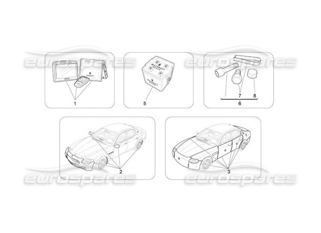 maserati qtp. (2005) 4.2 after market accessories part diagram