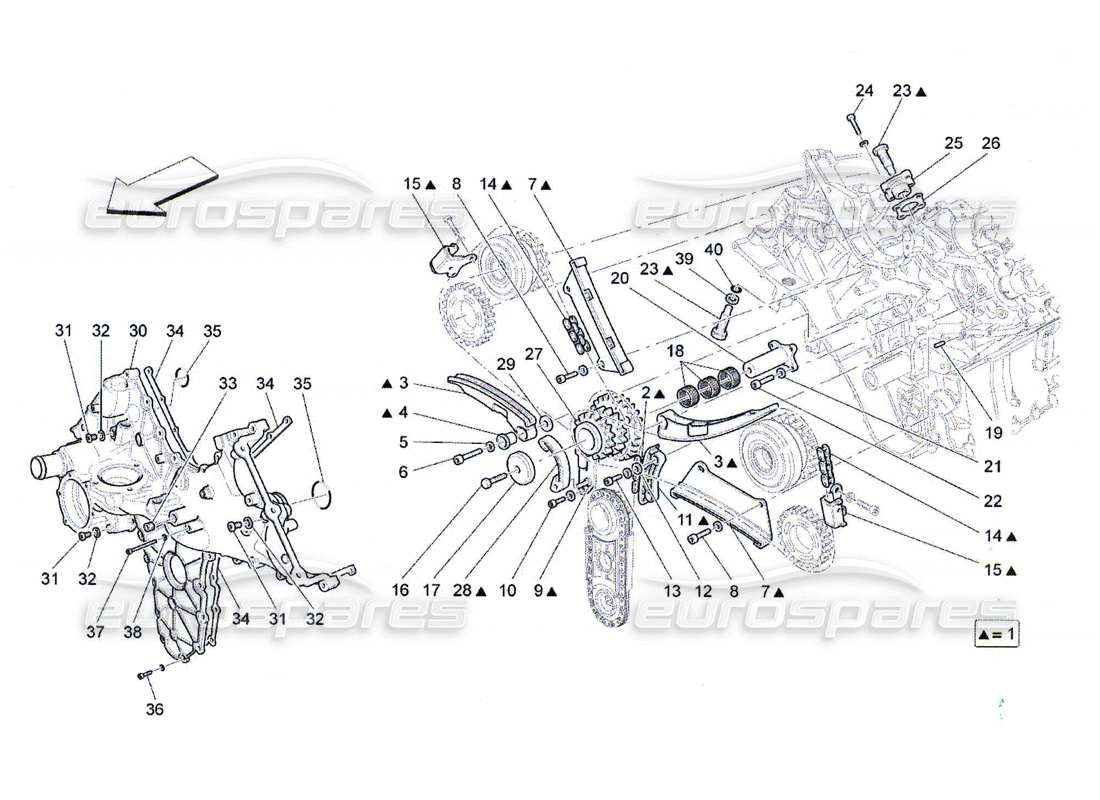 maserati qtp. (2010) 4.7 timing part diagram