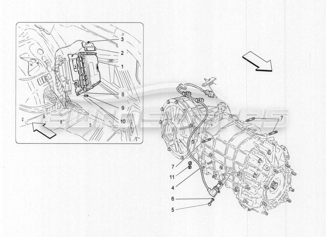 maserati granturismo special edition electronic control (gearbox) parts diagram