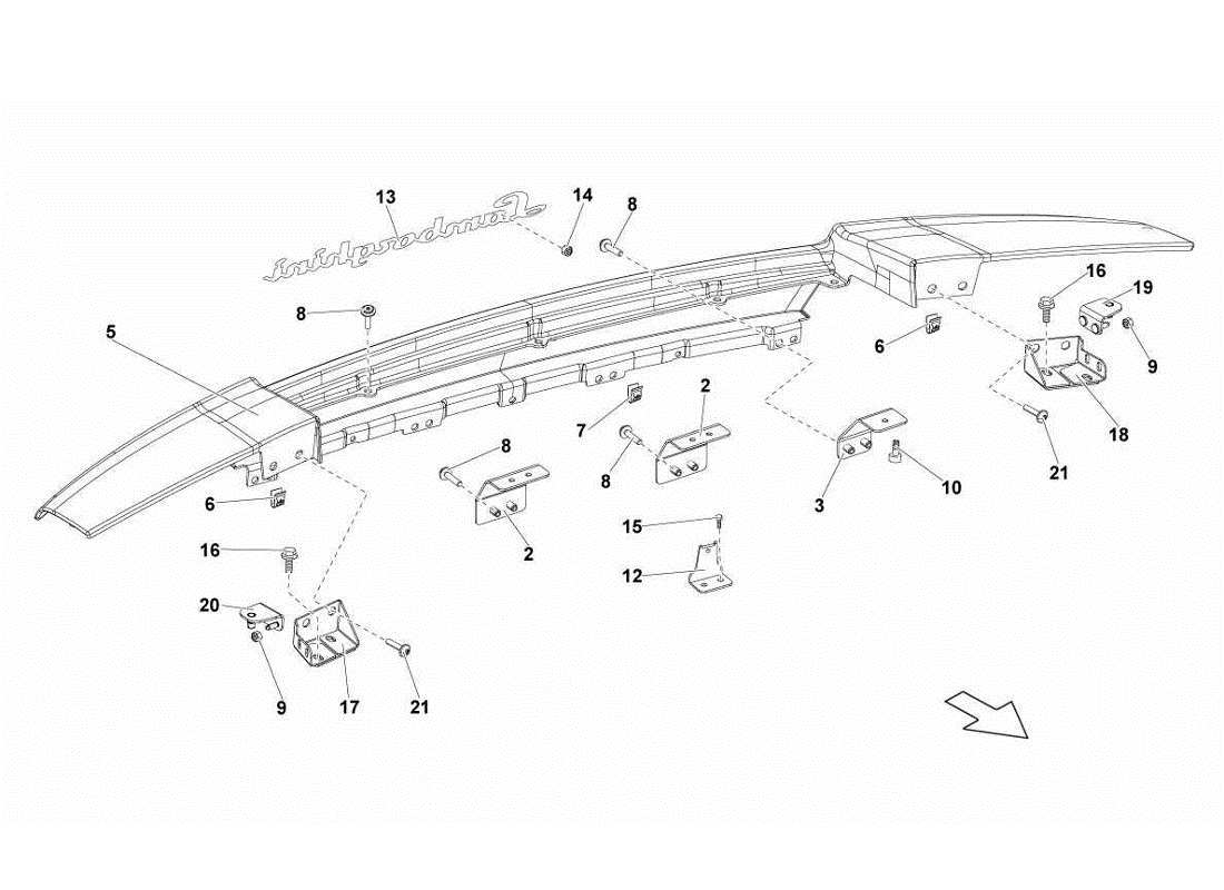 lamborghini gallardo lp570-4s perform rear end panel parts diagram