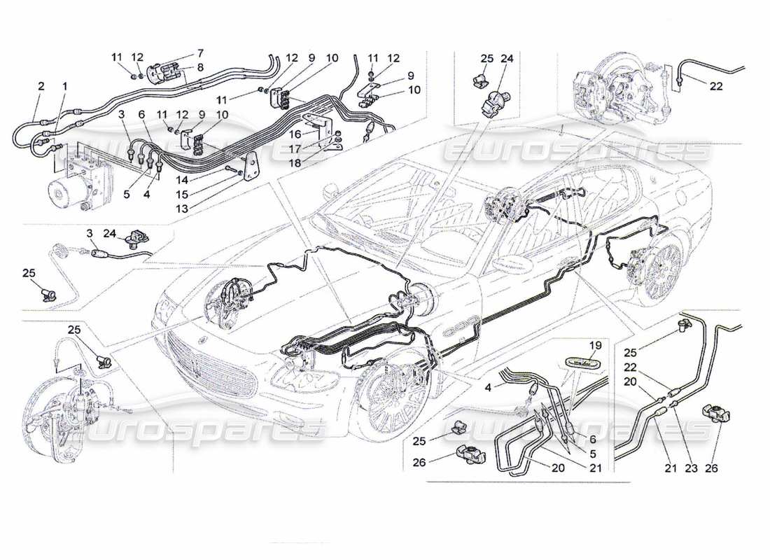 maserati qtp. (2010) 4.7 lines part diagram