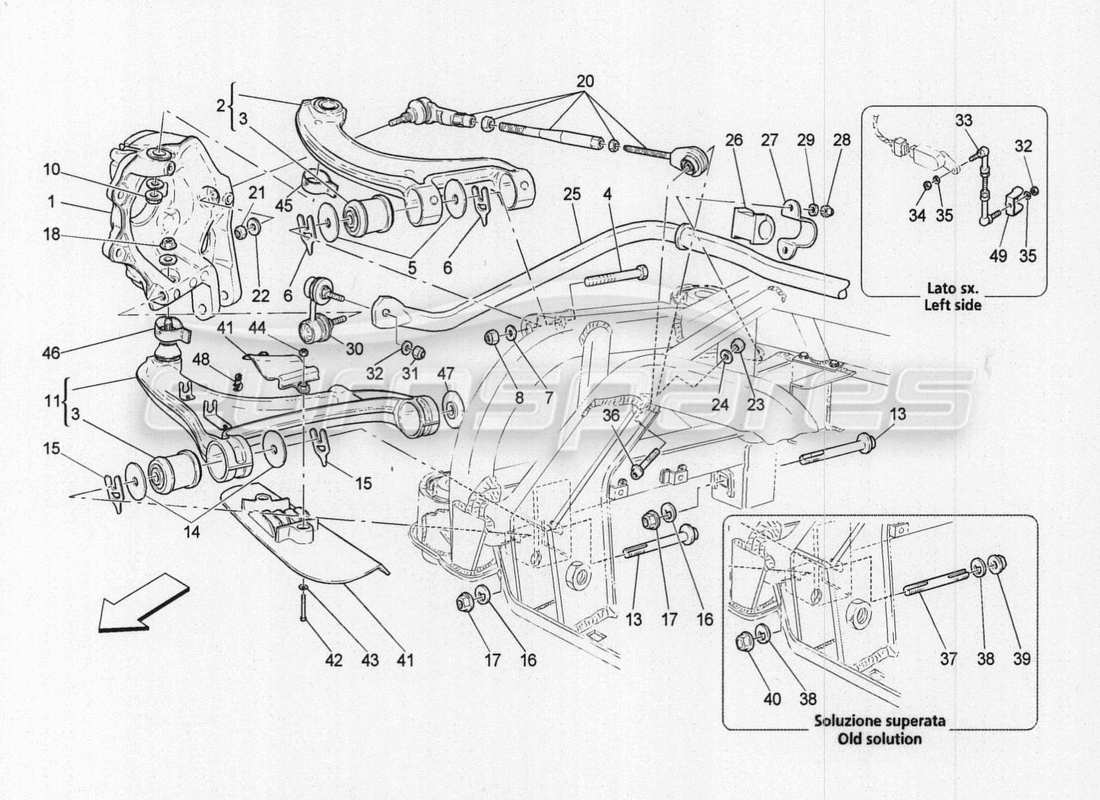 maserati granturismo special edition rear suspension parts diagram