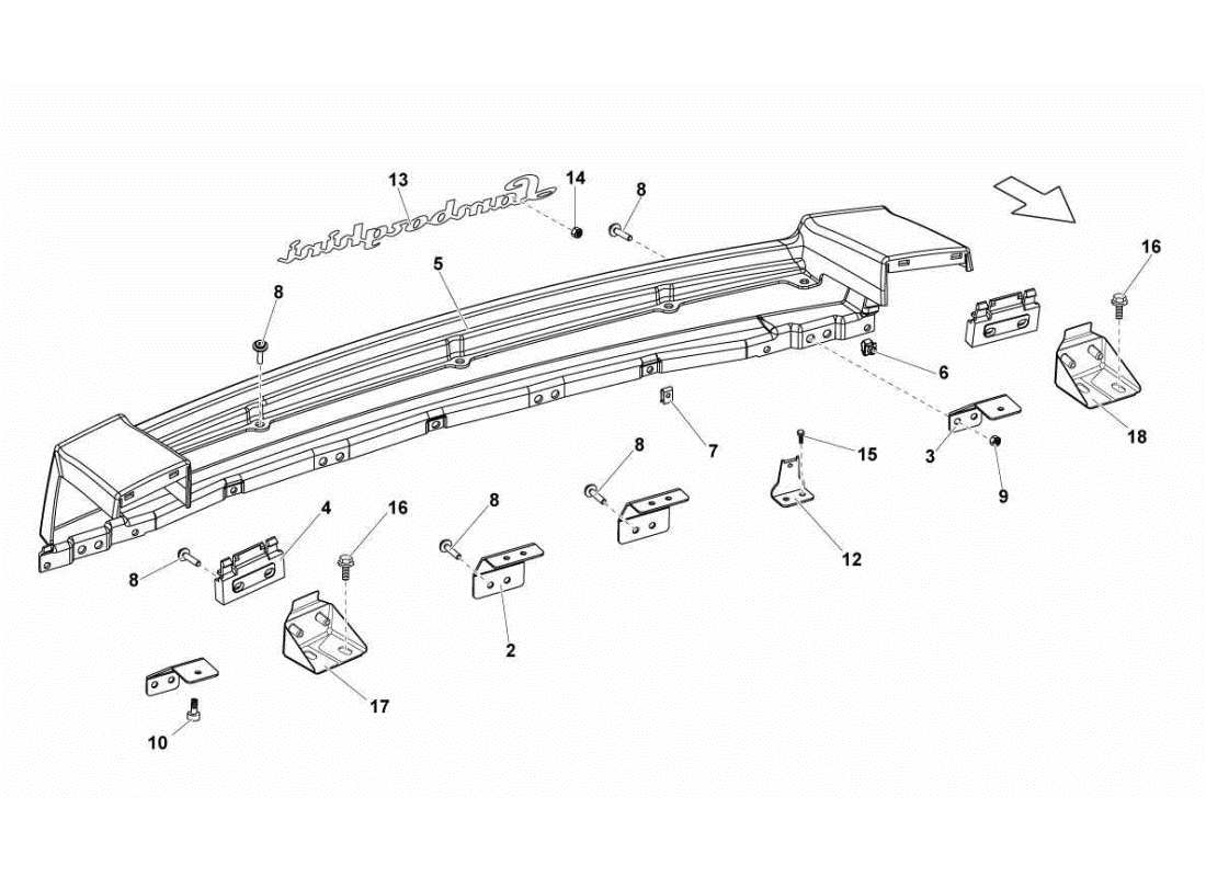 LAMBORGHINI GALLARDO STS II SC REAR END PANEL PART DIAGRAM lamborghini gallardo sts ii sc rear end panel part diagram