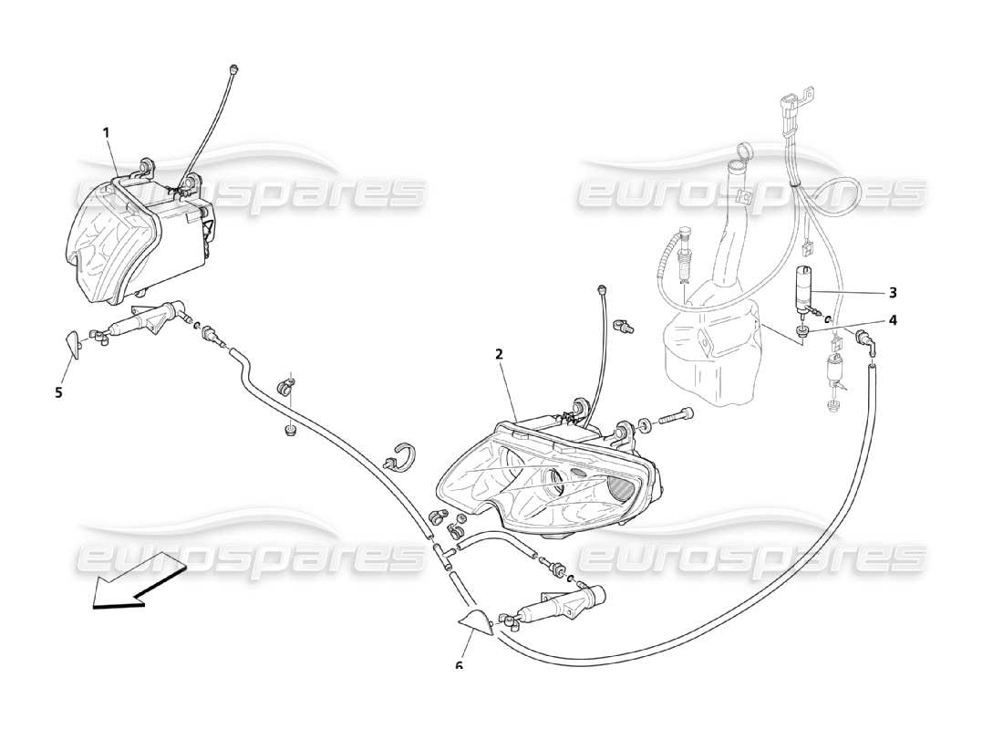 maserati qtp. (2003) 4.2 front headlights part diagram