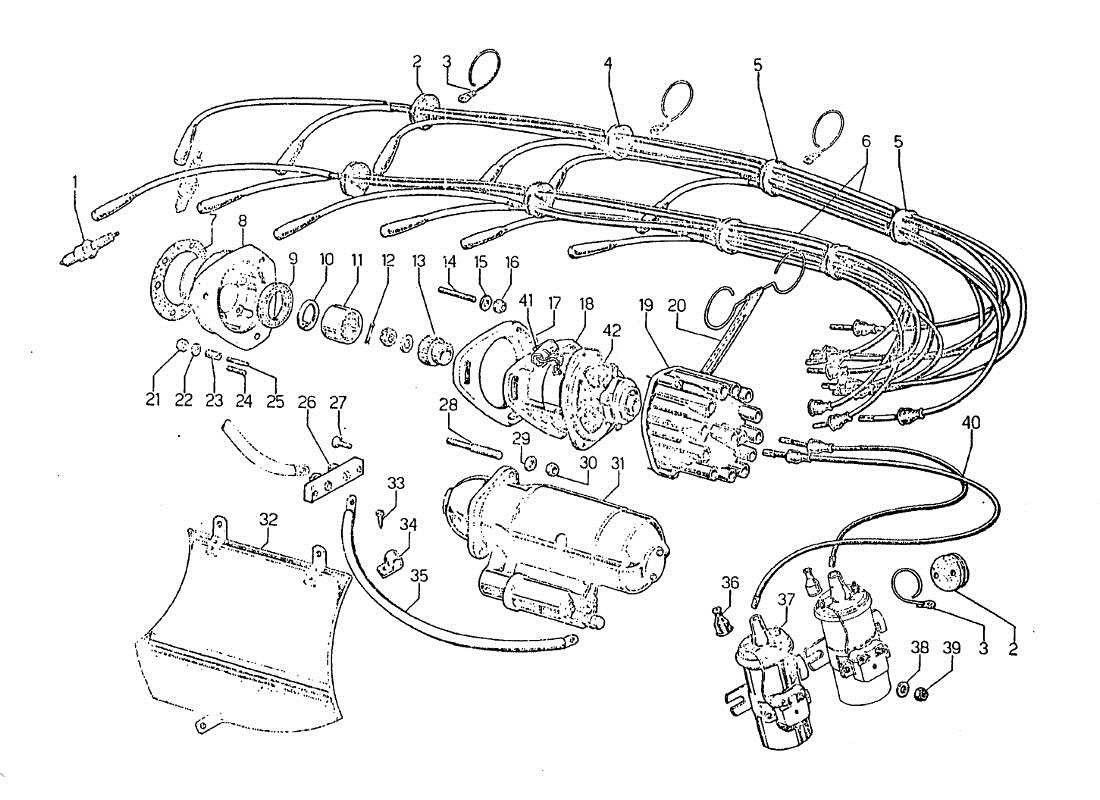 lamborghini jarama electrical system parts diagram