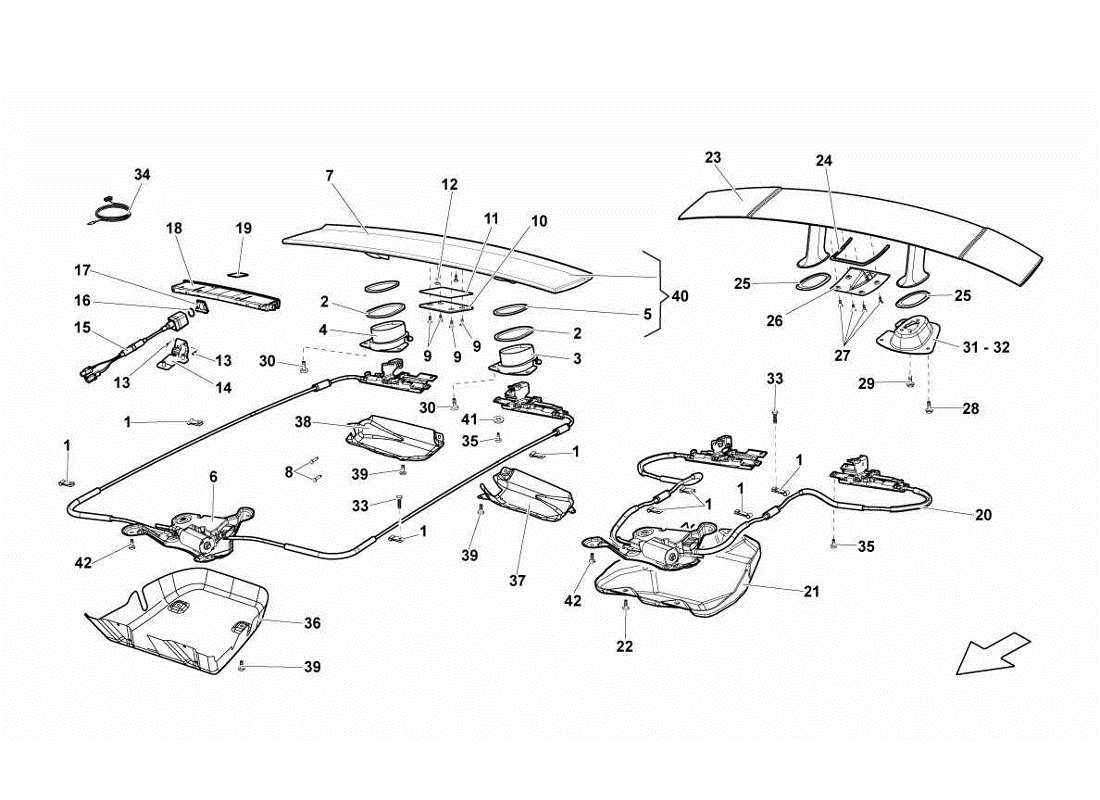 lamborghini gallardo lp570-4s perform spoiler parts diagram