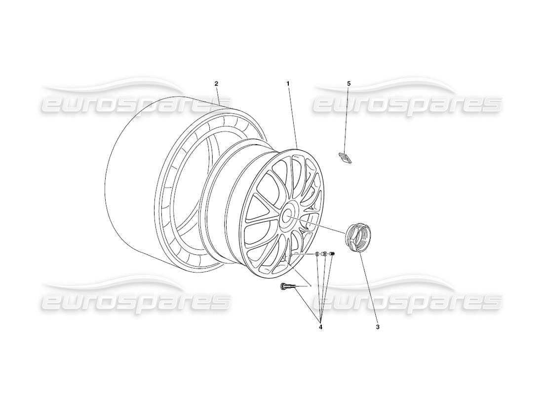 ferrari 430 challenge (2006) wheels parts diagram