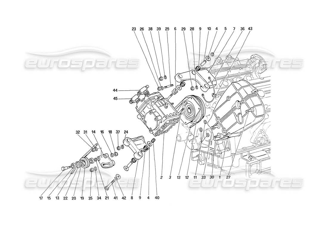 ferrari 208 turbo (1989) air conditioning compressor and controls (up to car no. 77246) part diagram