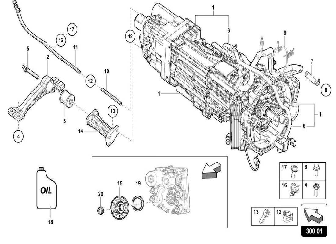 lamborghini centenario spider speed automatic gearbox parts diagram