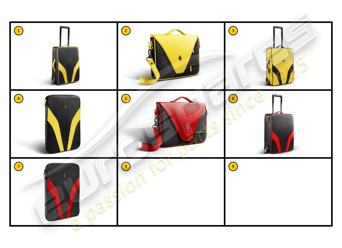 a part diagram from the ferrari ff (accessories) parts catalogue