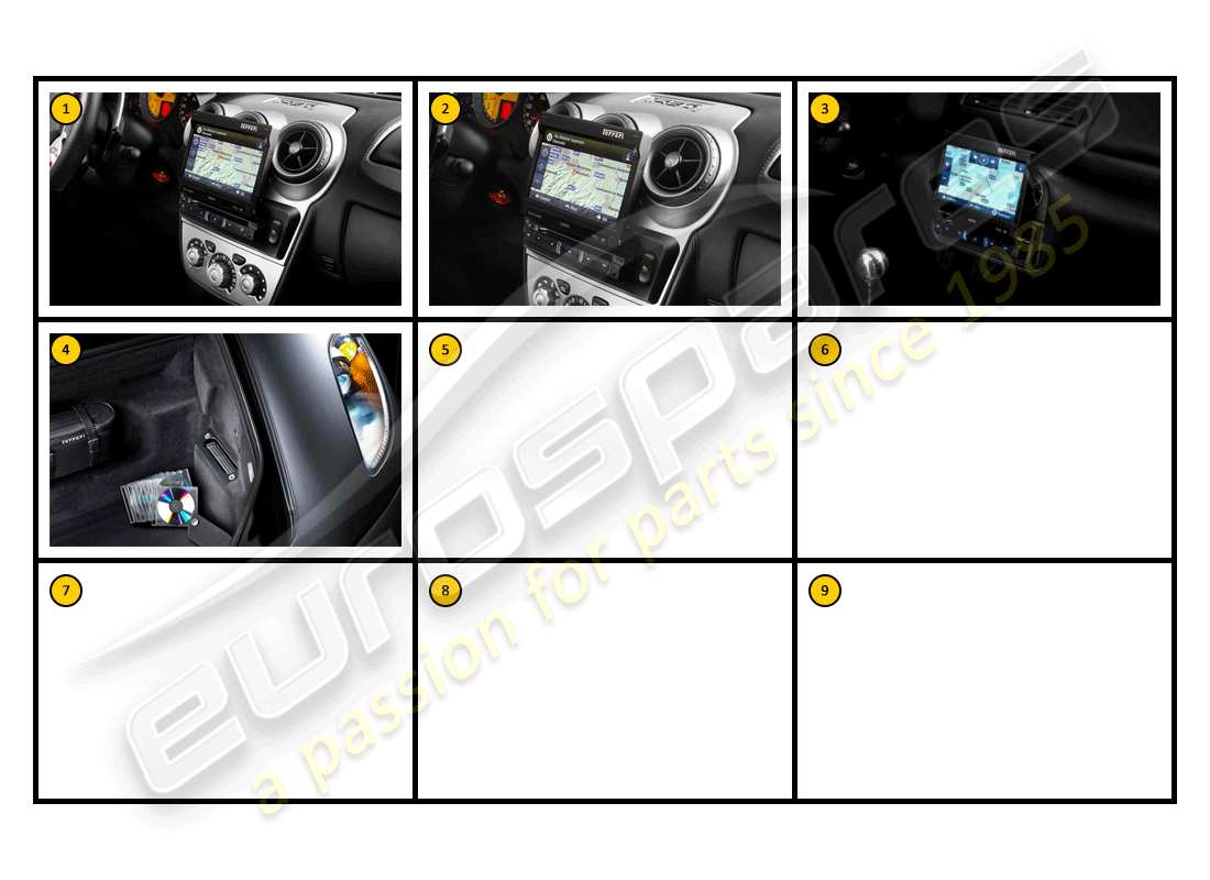 a part diagram from the ferrari f430 coupe (accessories) parts catalogue