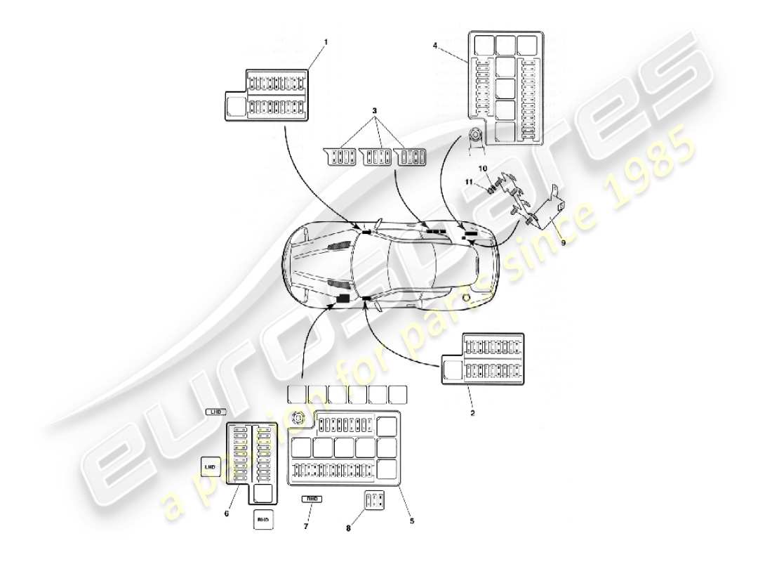 aston martin vanquish (2005) fuses part diagram