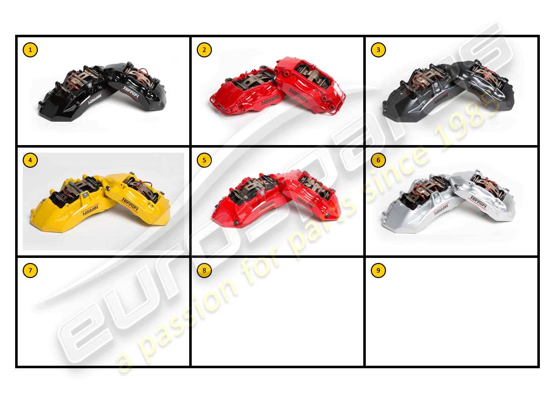 a part diagram from the ferrari california (accessories) parts catalogue