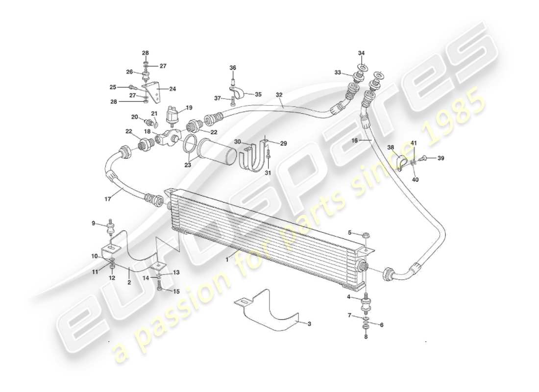 aston martin v8 virage (2000) oil cooling system, volante, approx vin 60193 on part diagram