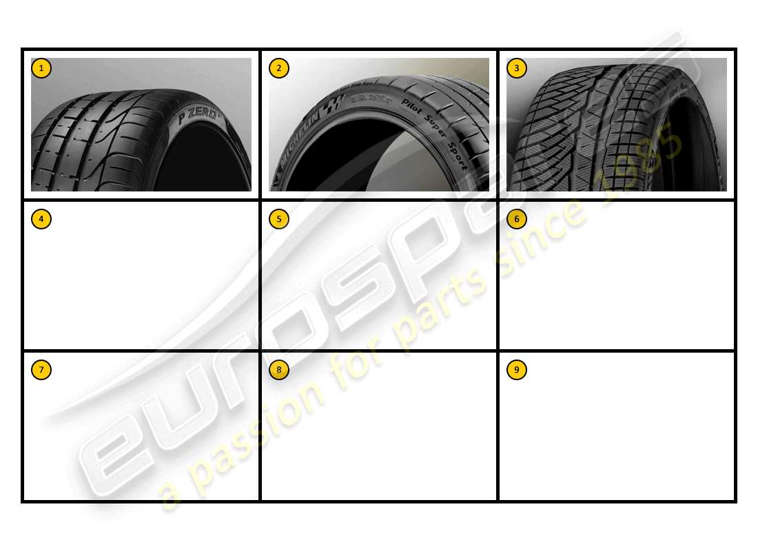 ferrari ff (accessories) equipment - tyres parts diagram