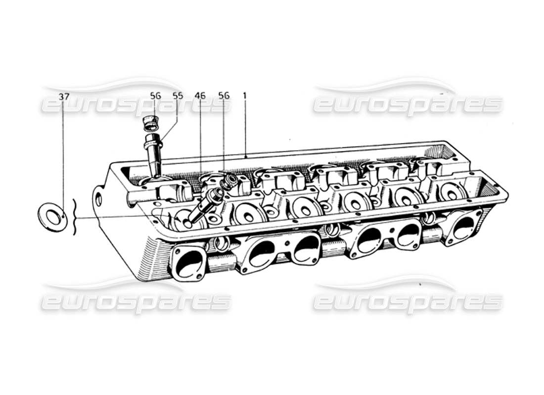 ferrari 275 gtb/gts 2 cam cylinder heads (lhd models) parts diagram