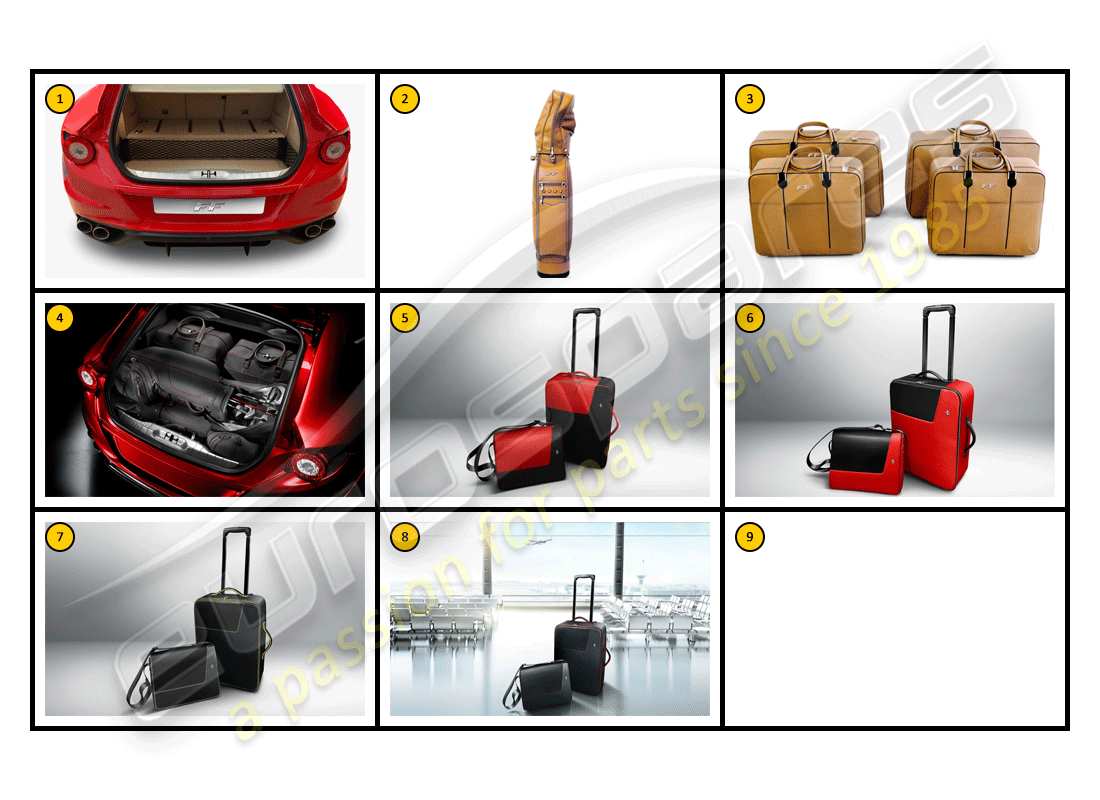 ferrari ff (accessories) equipment - luggage general part diagram