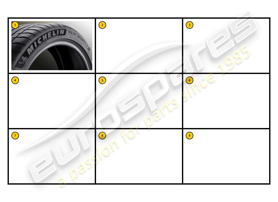 ferrari f430 spider (accessories) equipment - tyres parts diagram