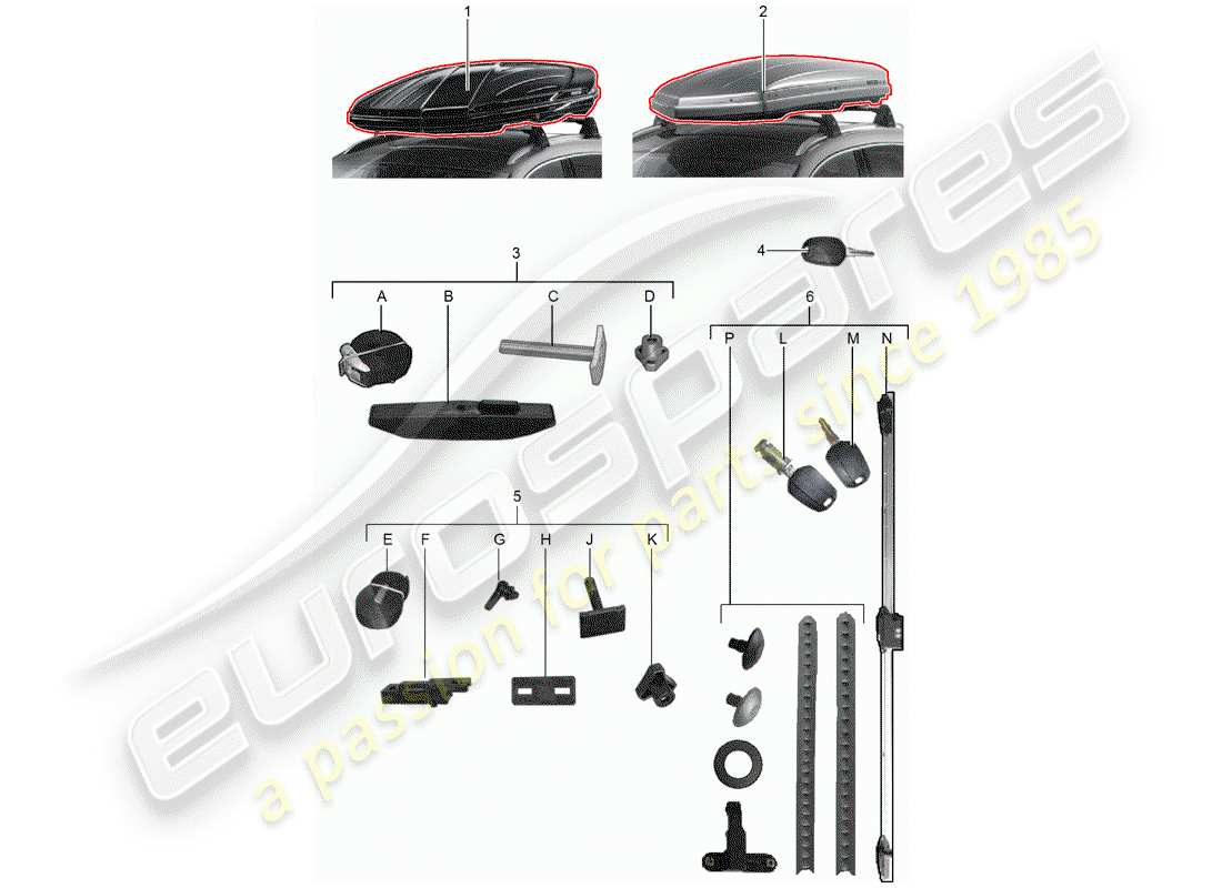 a part diagram from the porsche tequipment cayenne (2006) parts catalogue