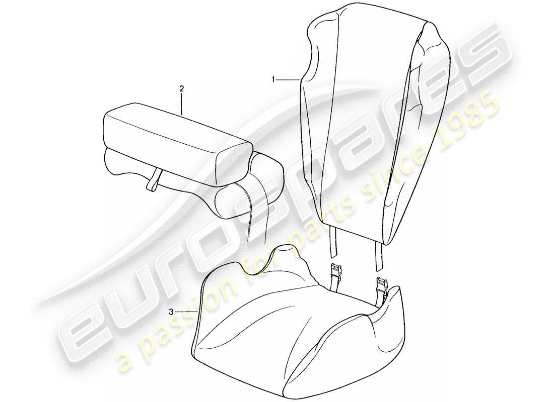 a part diagram from the porsche accessories and tequipment parts catalogue