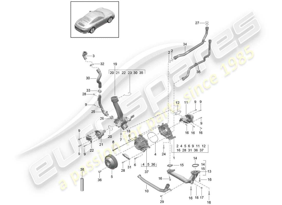 part diagram containing part number paf008127