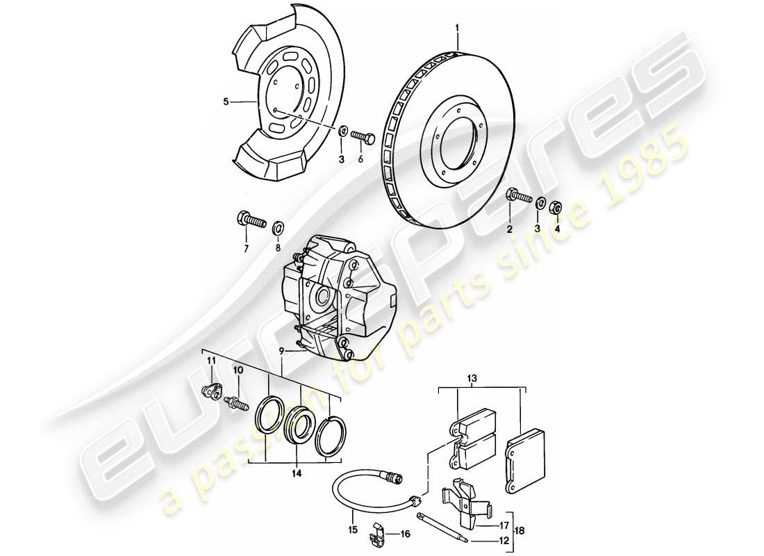 a part diagram from the porsche 911 parts catalogue