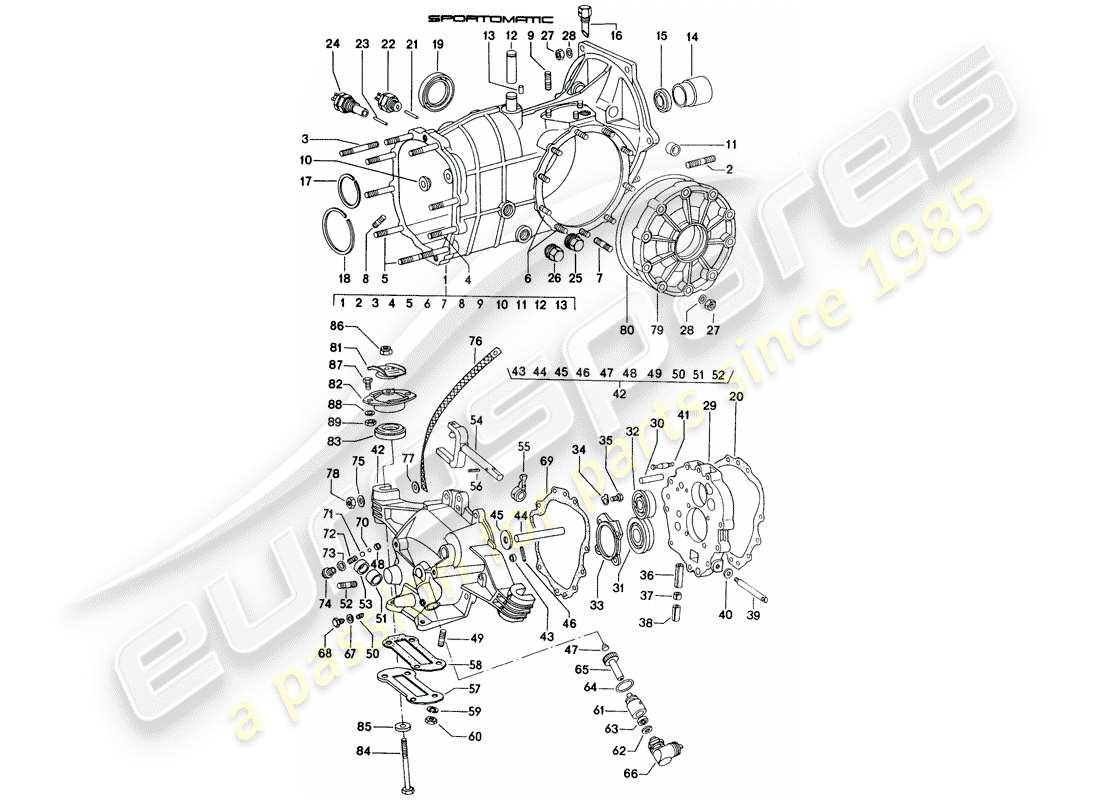 a part diagram from the porsche 914 parts catalogue