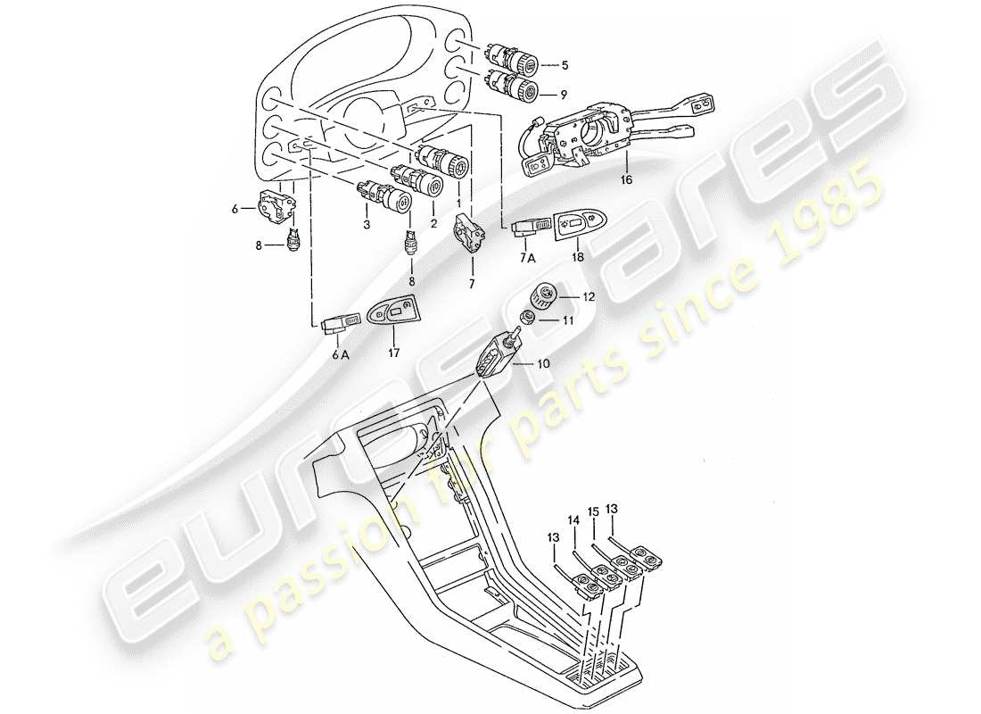 a part diagram from the porsche 928 parts catalogue