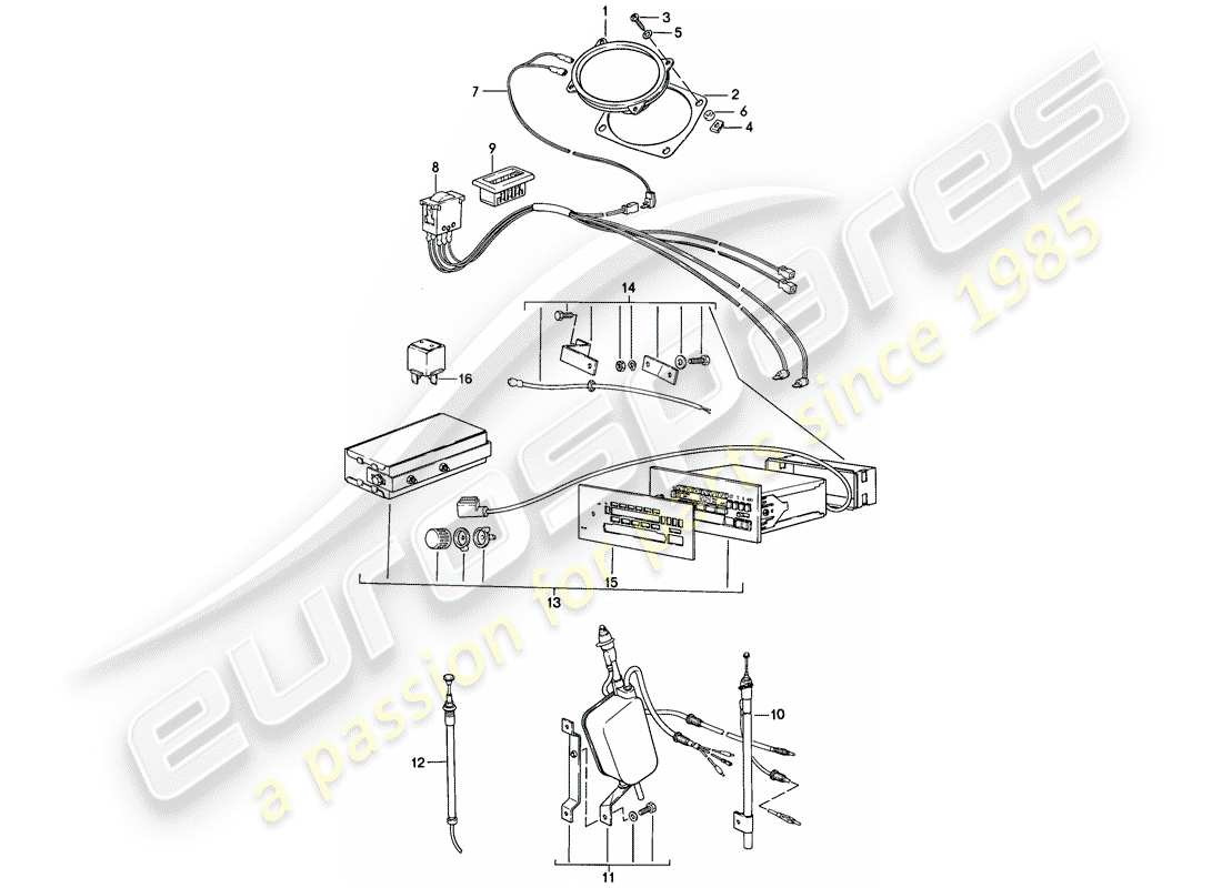 a part diagram from the porsche 944 parts catalogue