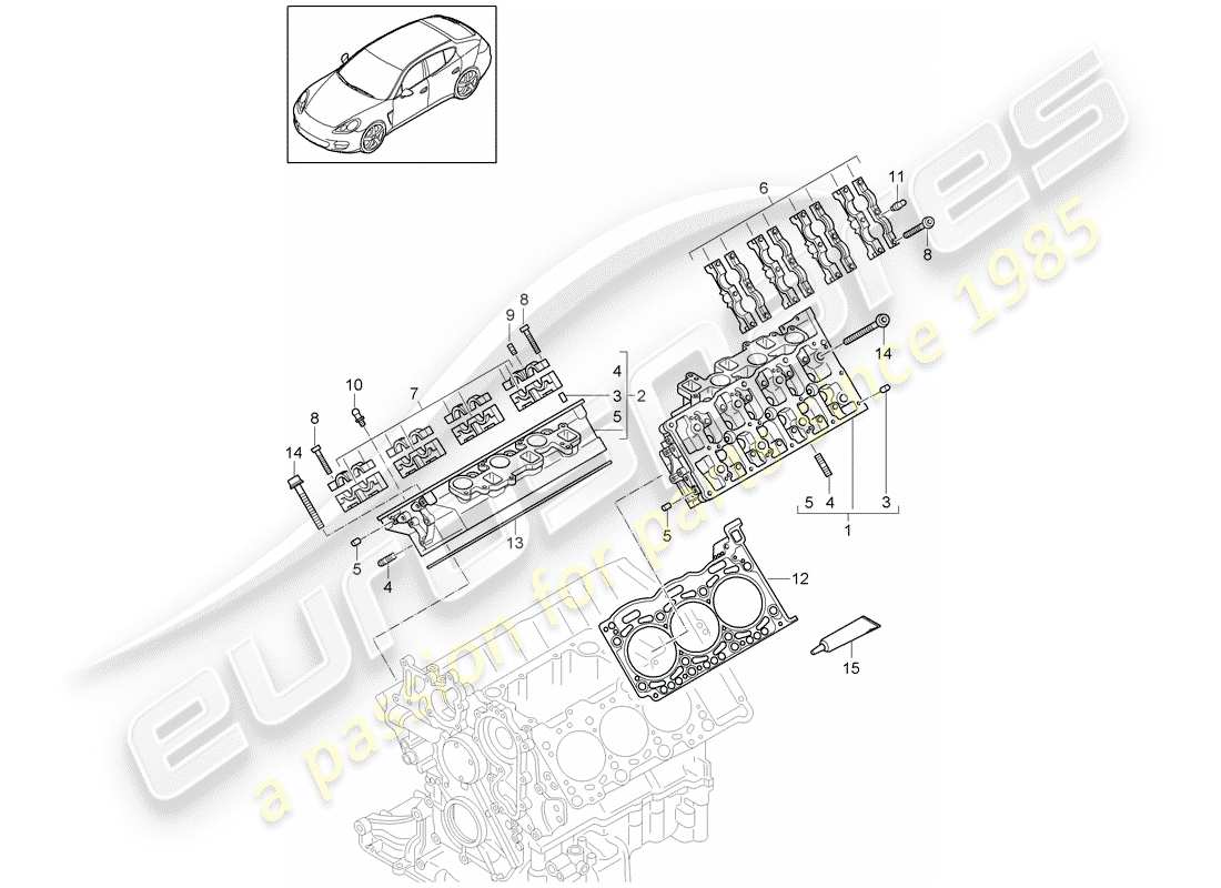 a part diagram from the porsche panamera parts catalogue