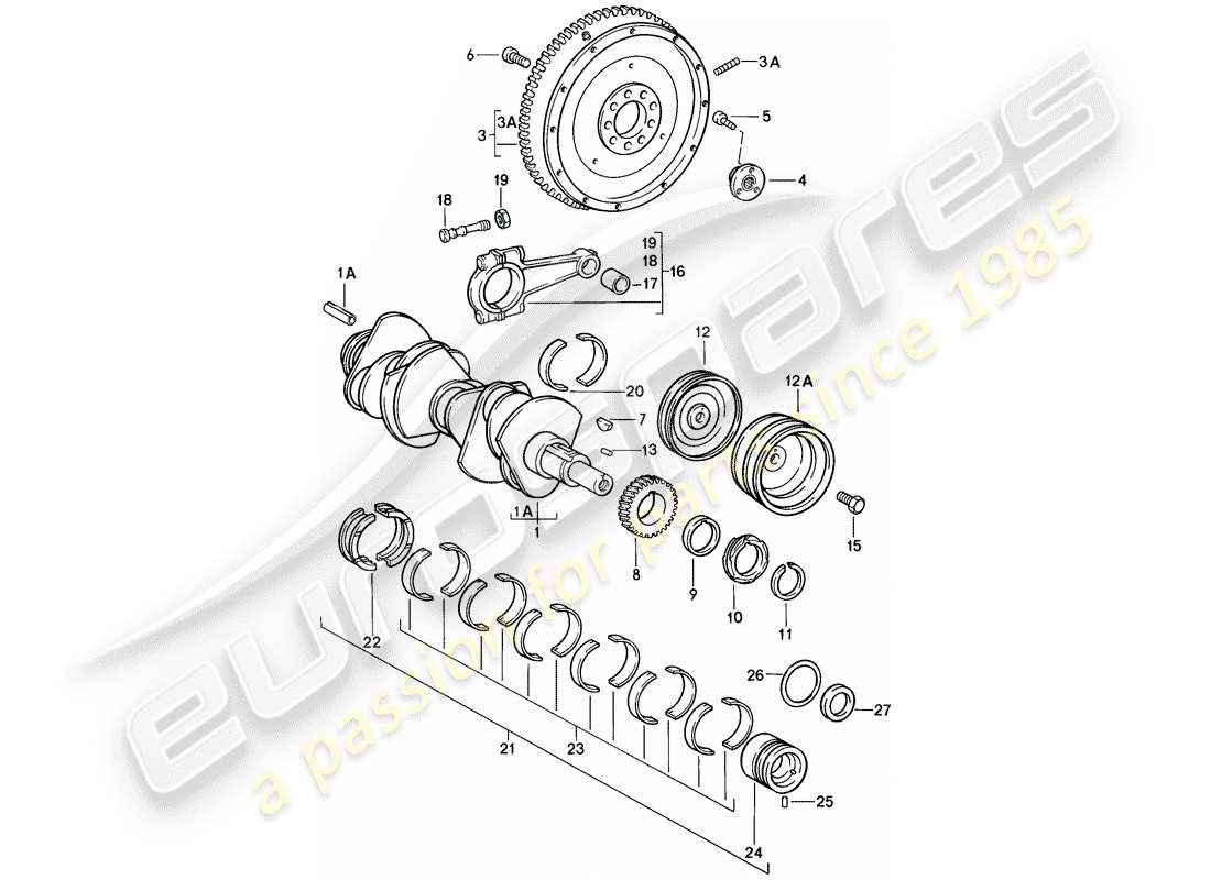 a part diagram from the porsche 911 parts catalogue