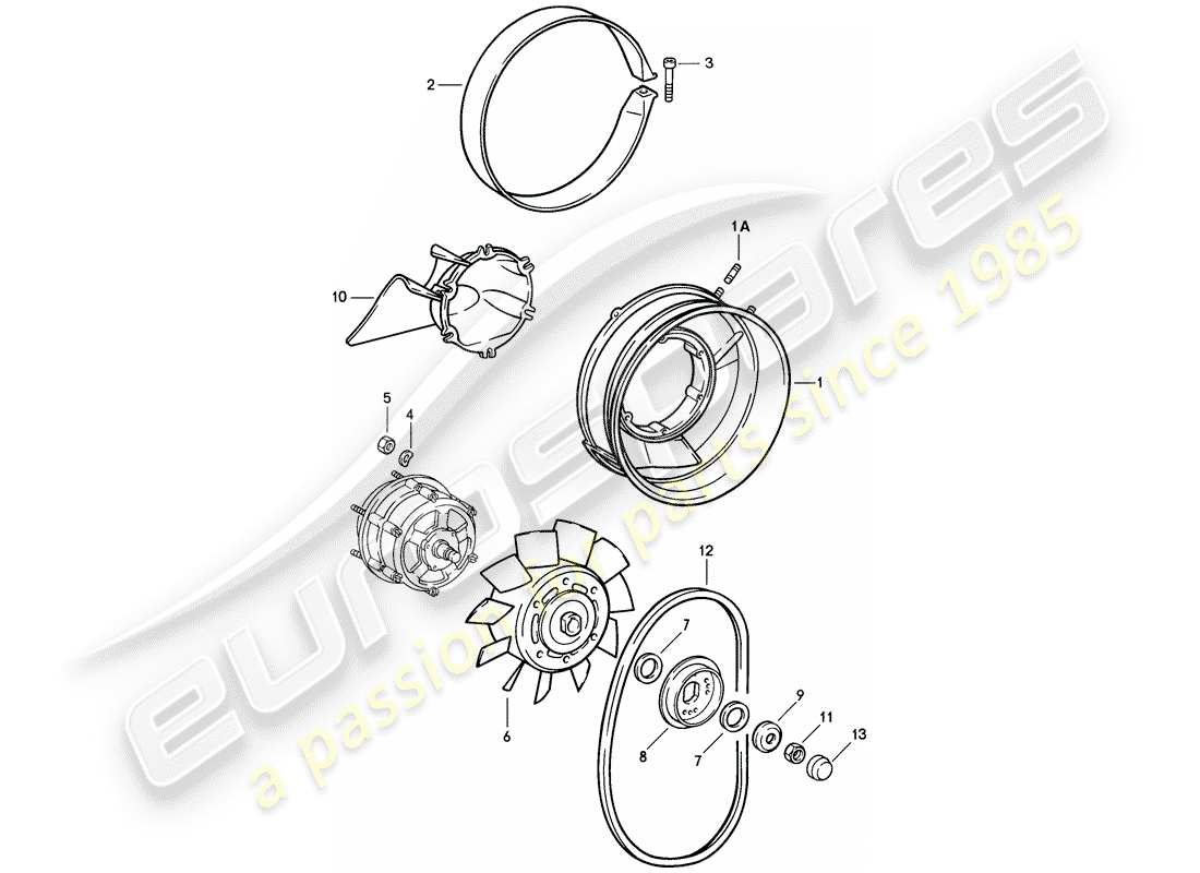 a part diagram from the porsche 911 (1987) parts catalogue