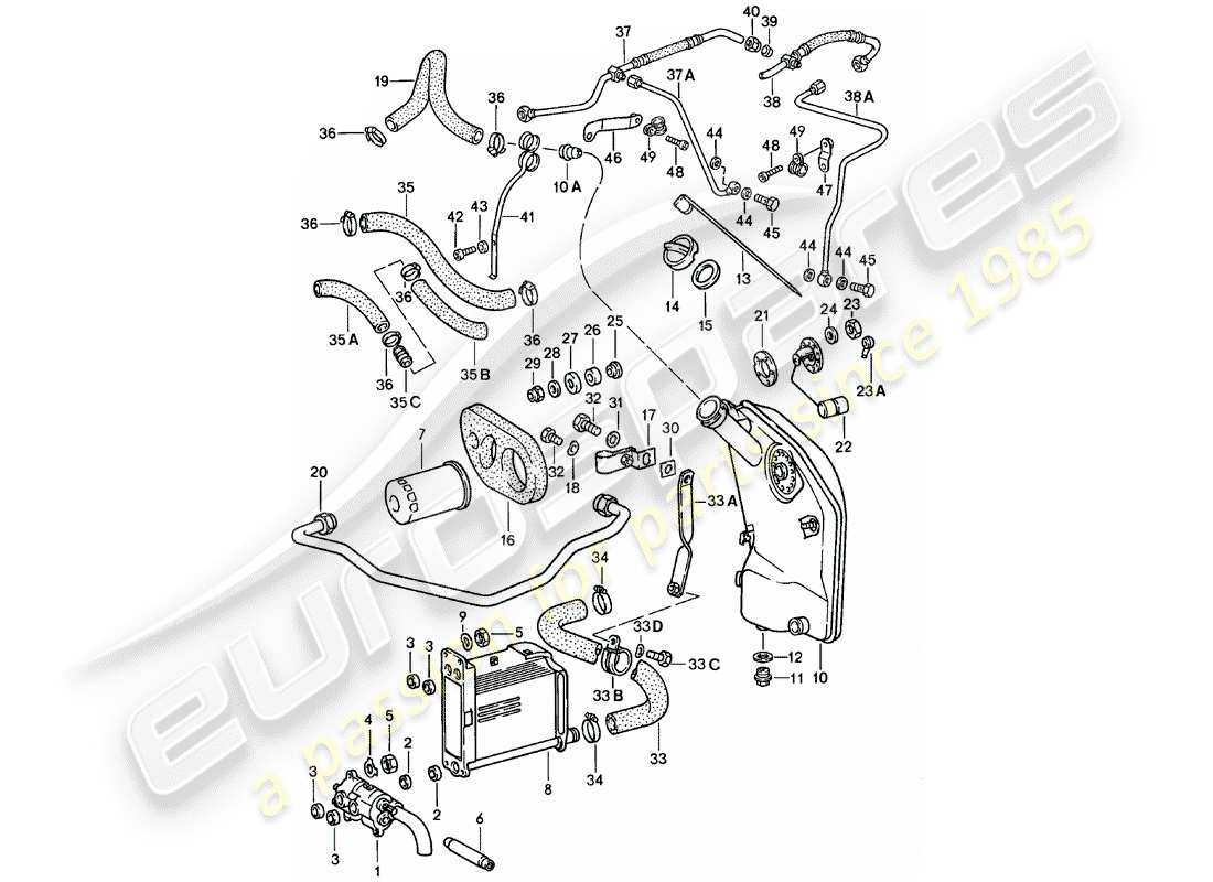 a part diagram from the porsche 911 (1980) parts catalogue