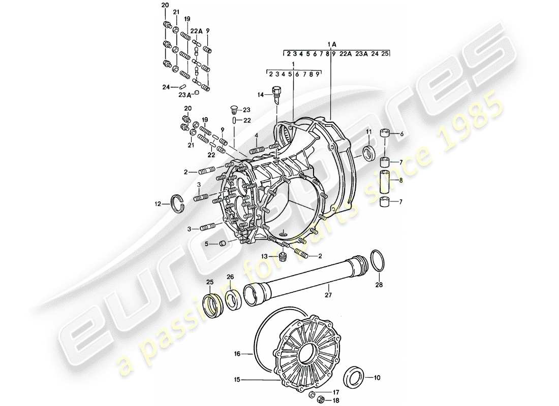 a part diagram from the porsche 911 parts catalogue